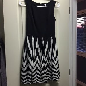 Black mid length dress